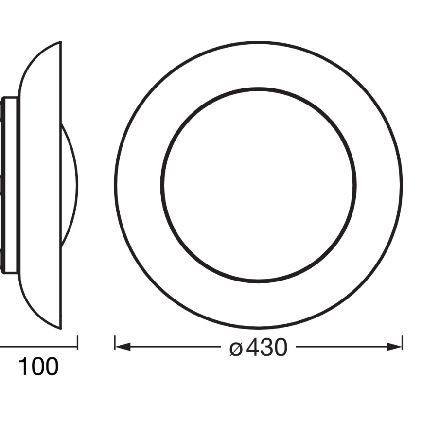 Osram - LED prigušivo stropno svjetlo ORBIS PLATE LED/35W/230V promjer 43 cm zeleno/crno