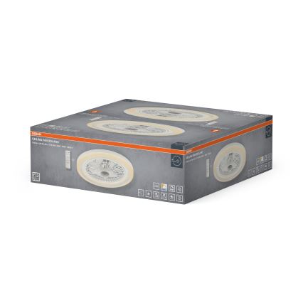 Osram - LED stropno svjetlo s mogućnošću prigušivanja i ventilatorom SOLANO LED/26W/230V 3000/4000/6500K + daljinski upravljač