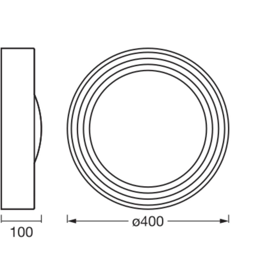 Osram - LED prigušivo stropno svjetlo ORBIS CONCRETE LED/18W/230V Ø 40 cm siva/beton
