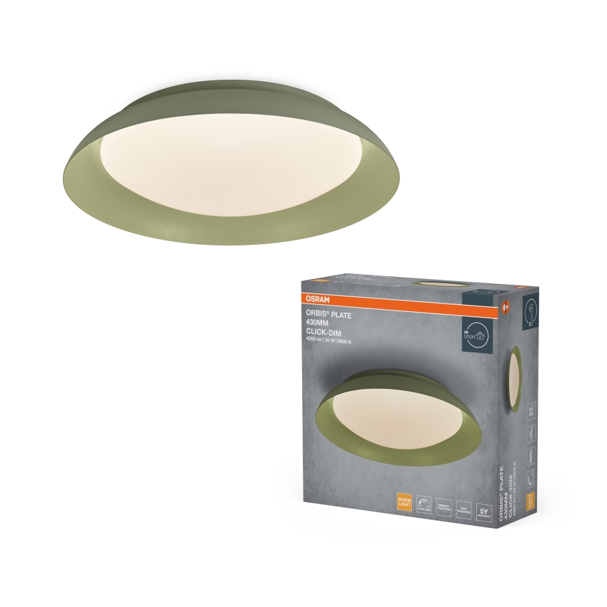 Osram - LED prigušivo stropno svjetlo PLATE LED/35W/230V Ø 43 cm zeleno