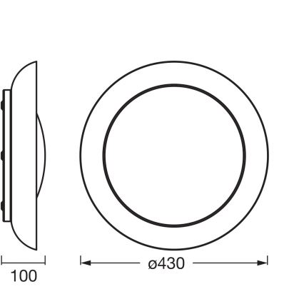 Osram - LED prigušivo stropno svjetlo PLATE LED/35W/230V Ø 43 cm zeleno