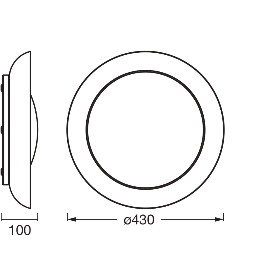 Osram - LED prigušivo stropno svjetlo PLATE LED/35W/230V Ø 43 cm zeleno