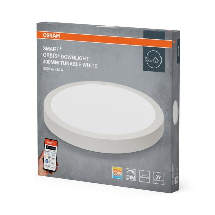 Osram - LED prigušivo stropno svjetlo SMART+ DOWNLIGHT LED/22 W/230 V Ø 40 cm 3000–6500 K Wi-Fi