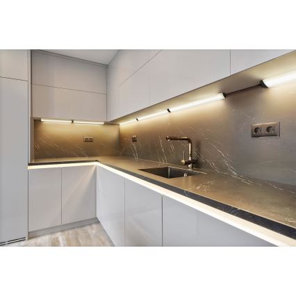 Osram - LED osvjetljenje za ispod ormara s mogućnošću prigušivanja i senzorom pokreta LINEAR ANGLE LED/7,5W/230V 3000/4000/6500K 55 cm crno