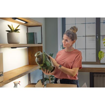 Osram - LED svjetiljka za ugradnju ispod ormarića s mogućnošću prigušivanja i detektorom pokreta LINEAR EDGE LED/4W/230V 3000/4000/6500K 30 cm crna