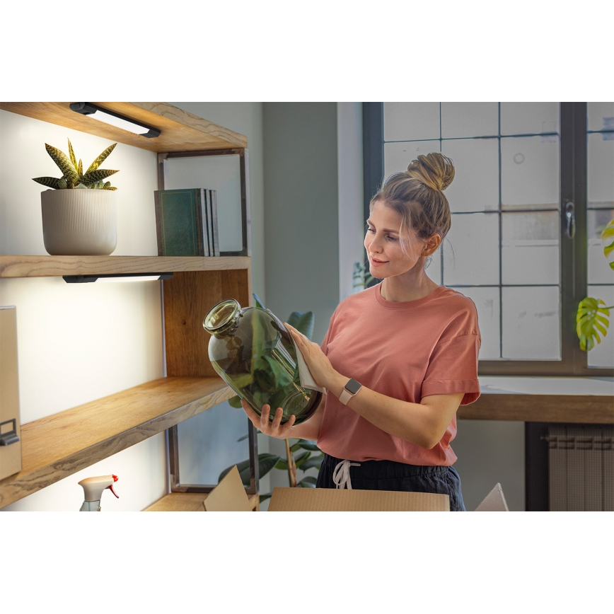 Osram - LED svjetiljka za ugradnju ispod ormarića s mogućnošću prigušivanja i detektorom pokreta LINEAR EDGE LED/4W/230V 3000/4000/6500K 30 cm crna