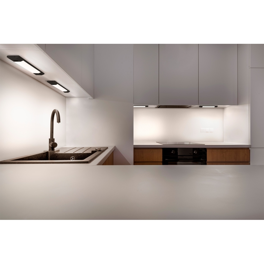 Osram - LED svjetiljka za ugradnju ispod ormarića s mogućnošću prigušivanja i detektorom pokreta LINEAR EDGE LED/4W/230V 3000/4000/6500K 30 cm crna