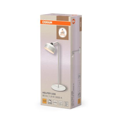 Osram - LED punjiva stolna svjetiljka s mogućnošću prigušivanja 3 u 1 DECOR HELPER LED/1,8W/5V bijela