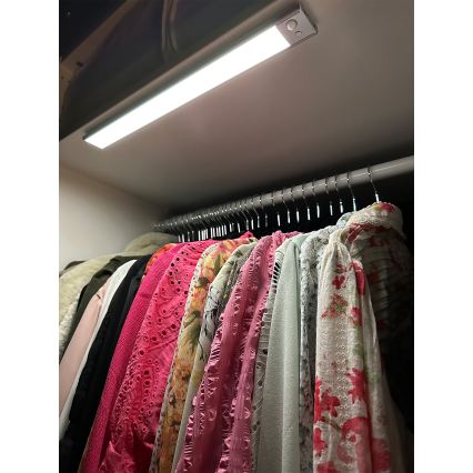 Osram - LED svjetlo za ispod kuhinjskih ormarića s senzorom pokreta i sumraka LINEAR LED/3,2W/3,7V 500 mAh 3000/4000/6500K 40 cm sivo