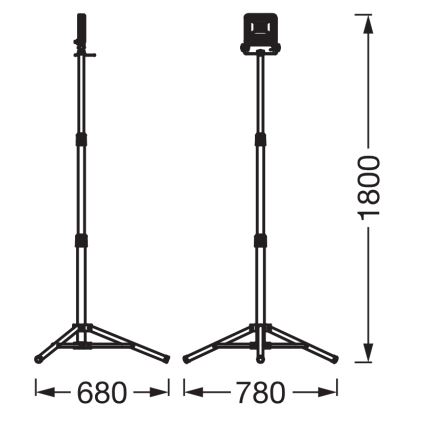 Osram - LED reflektor s postoljem TRIPOD, LED/50W/230V, 4000K, IP65, narančasta