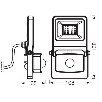 Osram - LED reflektor s senzorom ENDURA LED/10W/230V 3000K IP44
