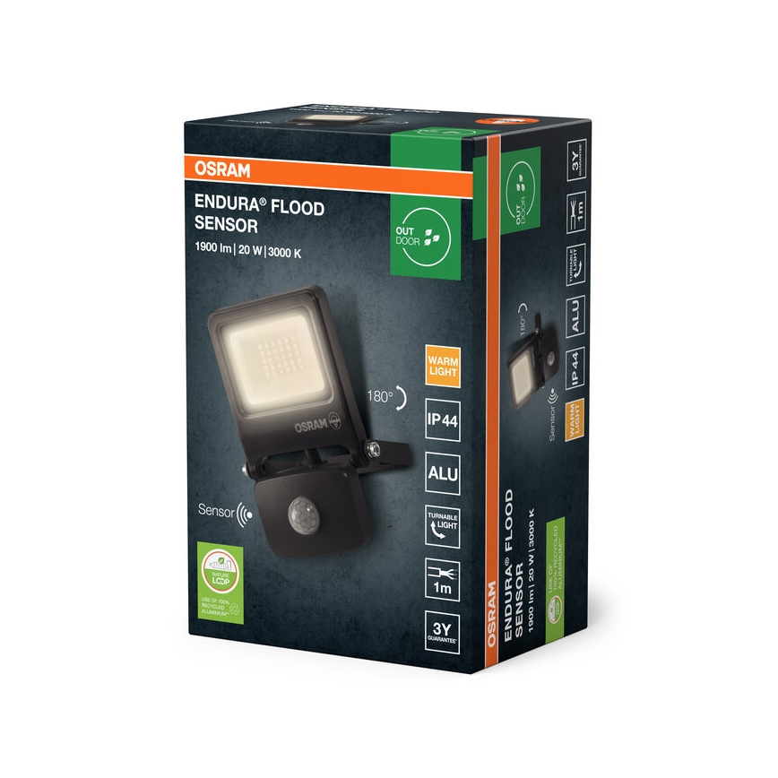 Osram - LED reflektor s senzorom ENDURA LED/20W/230V 3000K IP44