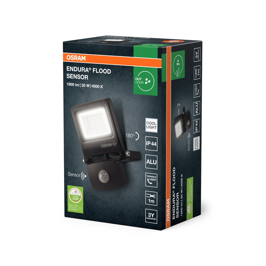 Osram - LED reflektor s senzorom ENDURA LED/20W/230V 4000K IP44