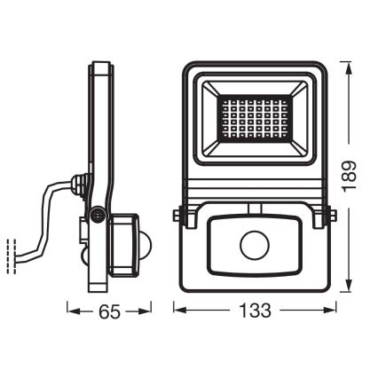 Osram - LED reflektor s senzorom ENDURA LED/30W/230V IP44