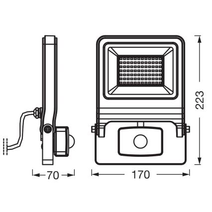 Osram - LED reflektor s senzorom ENDURA LED/50W/230V 3000K IP44
