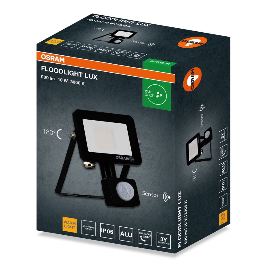 Osram - LED reflektor s senzorom FLOODLIGHT LED/10W/230V 3000K IP65