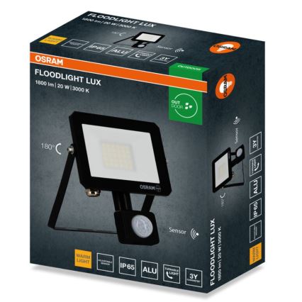 Osram - LED reflektor s senzorom FLOODLIGHT LED/20W/230V 3000K IP65