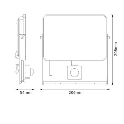 Osram - LED reflektor s senzorom pokreta i sumraka FLOODLIGHT LED/50W/230V 3000K IP65 crni