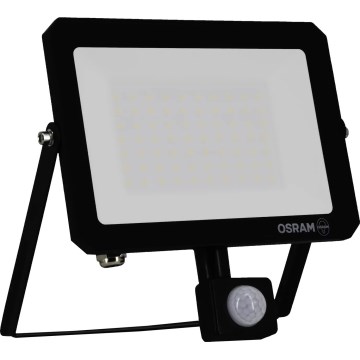Osram - LED reflektor s senzorom pokreta i sumraka FLOODLIGHT LED/50W/230V 3000K IP65 crni