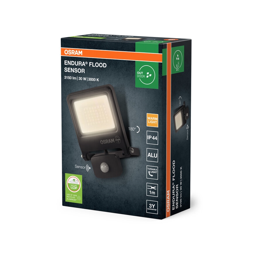 Osram - LED Reflektor sa senzorom ENDURA LED/30W/230V 3000K IP44