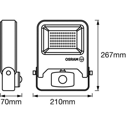 Osram - LED Reflektor sa senzorom ENDURA LED/50W/230V IP44