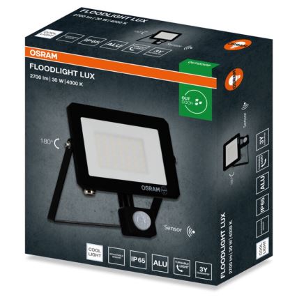 Osram - LED reflektor sa senzorom FLOODLIGHT LED/30W/230V 4000K IP65
