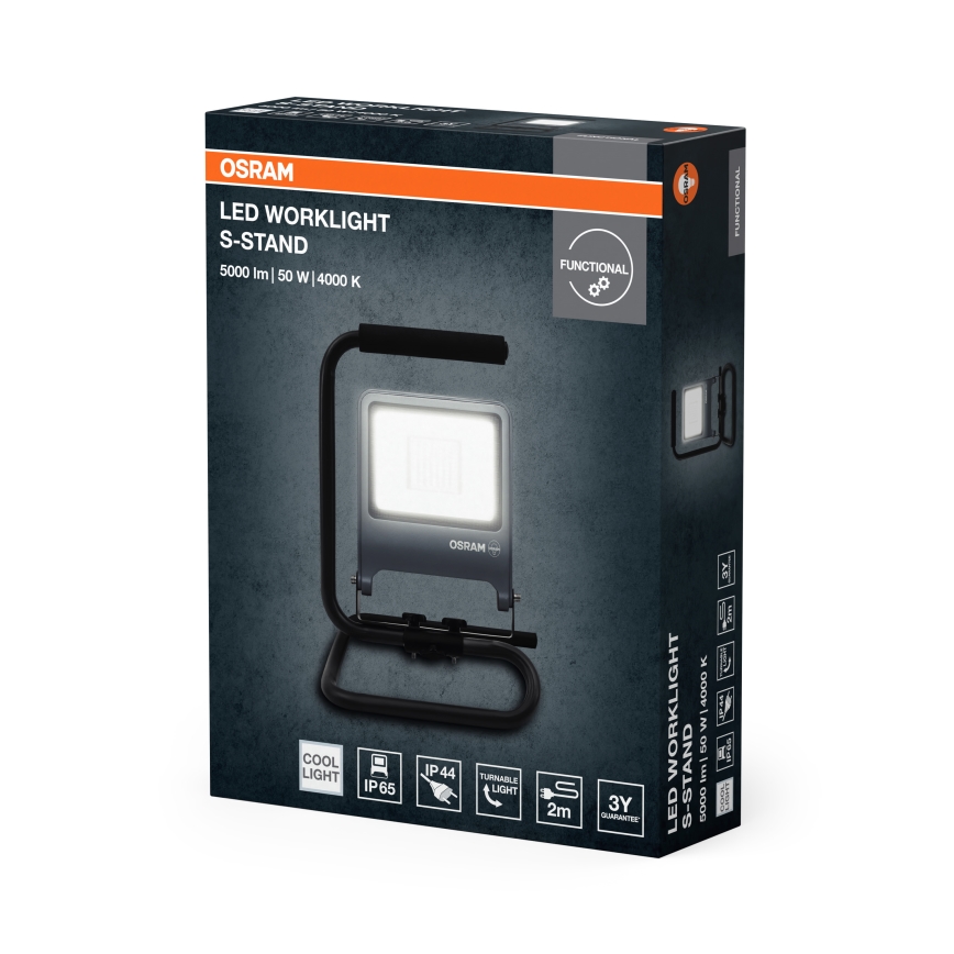 Osram - LED reflektor sa stativom S-STAND LED/50W/230V 4000K IP65 antracit