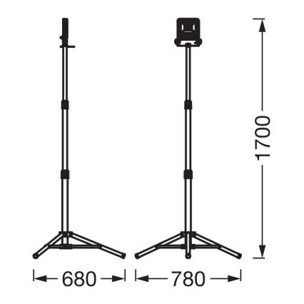 Osram - LED reflektor sa stativom TRIPOD LED/20W/230V 4000K IP65 narančasta