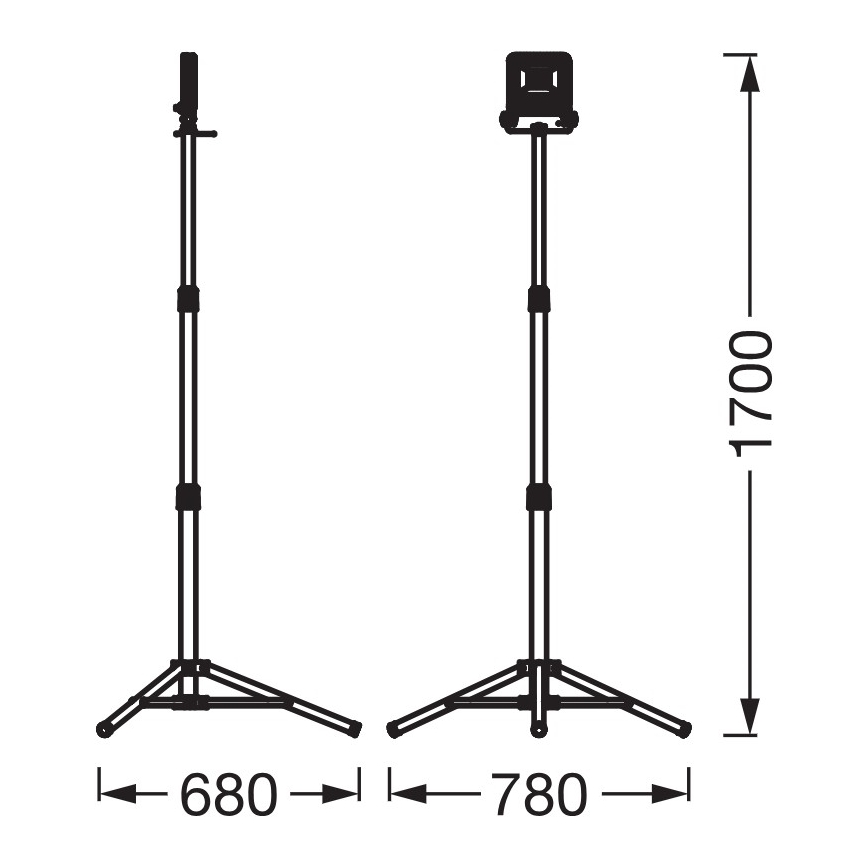 Osram - LED reflektor sa stativom TRIPOD LED/20W/230V 4000K IP65 narančasta
