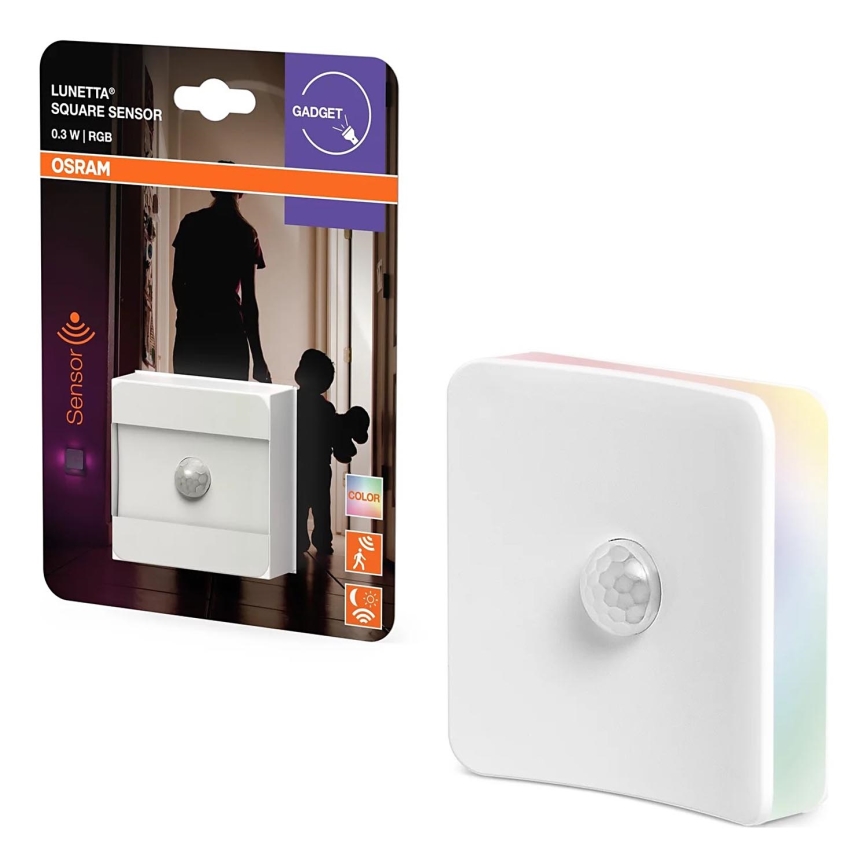Osram - LED RGB orijentacijsko svjetlo za utičnicu sa senzorom LUNETTA LED/0,3W/230V