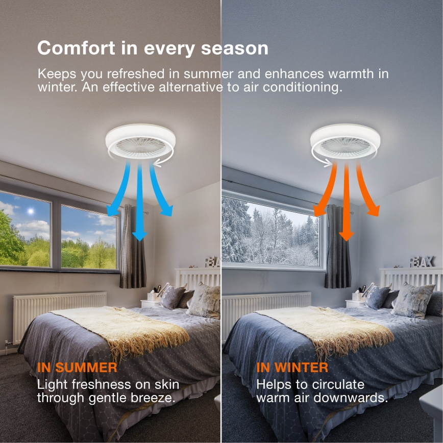 Osram - LED prigušivo stropno svjetlo s ventilatorom MURLAN LED/26W/230V 3000-6500K + daljinsko upravljanje