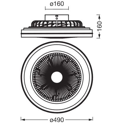 Osram - LED prigušivo stropno svjetlo s ventilatorom MURLAN LED/26W/230V 3000-6500K + daljinsko upravljanje