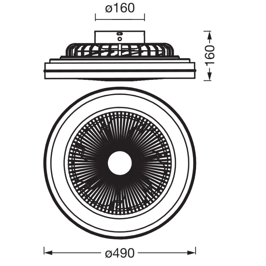 Osram - LED prigušivo stropno svjetlo s ventilatorom MURLAN LED/26W/230V 3000-6500K + daljinsko upravljanje