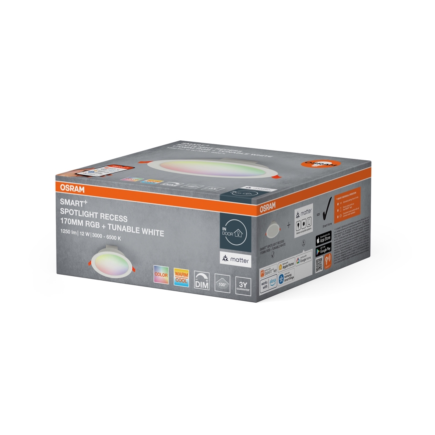 Osram - LED RGB s možností prigušivanja ugradna stropna svjetiljka SMART+ DOWNLIGHT LED/12W/230V 3000-6500K Wi-Fi