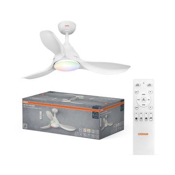 Osram - LED RGB stropni ventilator NORDES s mogućnošću prigušivanja LED/18W/230V 3000-6500K + daljinski upravljač