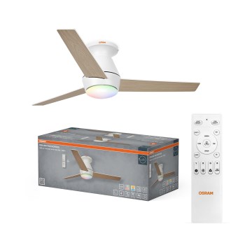 Osram - LED RGB stropni ventilator s prigušivanjem NORDES LED/18W/230V 3000-6500K + daljinski upravljač
