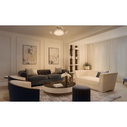 Osram - LED RGB prigušivo stropno svjetlo s ventilatorom CIERZO LED/35W/230V 3000-6500K + daljinski upravljač