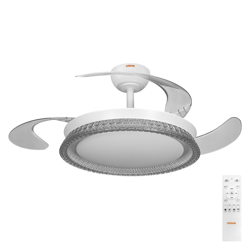 Osram - LED RGB prigušivo stropno svjetlo s ventilatorom CIERZO LED/35W/230V 3000-6500K + daljinski upravljač