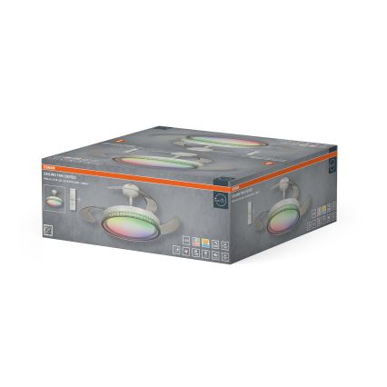 Osram - LED RGB prigušivo stropno svjetlo s ventilatorom CIERZO LED/35W/230V 3000-6500K + daljinski upravljač