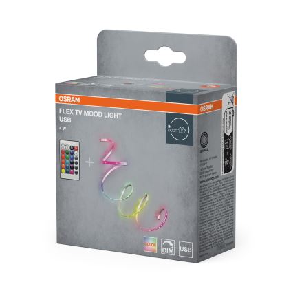 Osram - LED RGB traka s mogućnošću prigušivanja FLEX TV MOOD 1,5m LED/4W/5V + daljinski upravljač