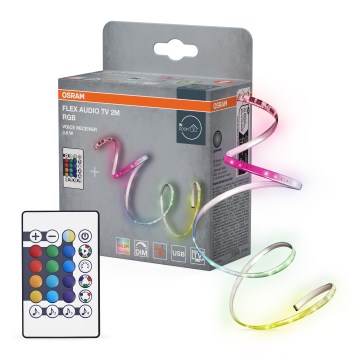 Osram - LED RGB traka s podesivom svjetlinom za TV FLEX AUDIO 2m LED/3,6W/5V + daljinski upravljač