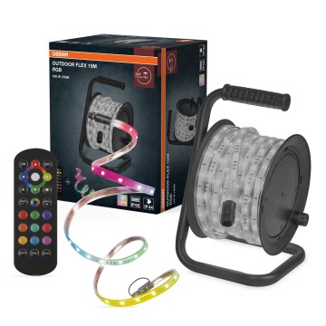 Osram - LED RGB traka za vanjsku upotrebu s mogućnošću prigušivanja FLEX 15m LED/100W/230V IP65 + daljinski upravljač