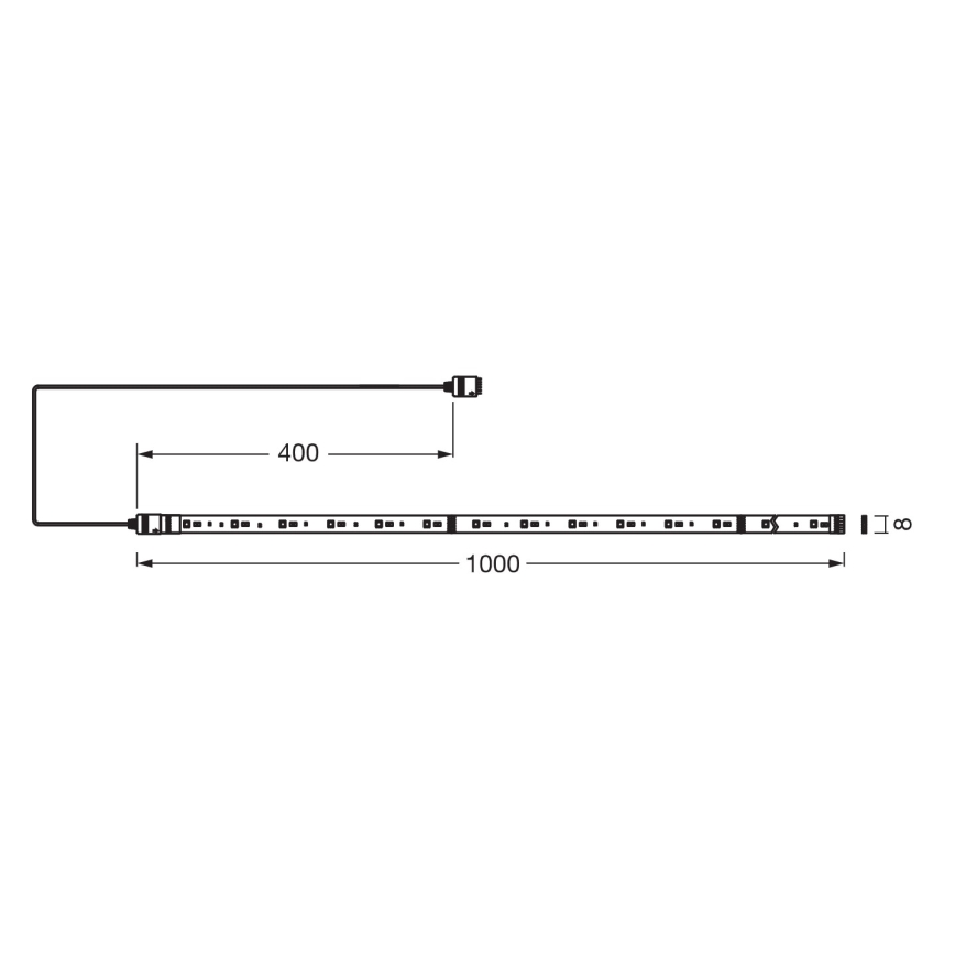 Osram - LED RGB+TW prigušiva SMART+ FLEX LED traka 1m LED/3,4W/230V 2700-6500K Wi-Fi