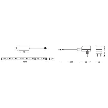 Osram - LED RGB+TW prigušiva traka SMART+ FLEX 2m LED/8,5W/230V 2700-6500K Wi-Fi