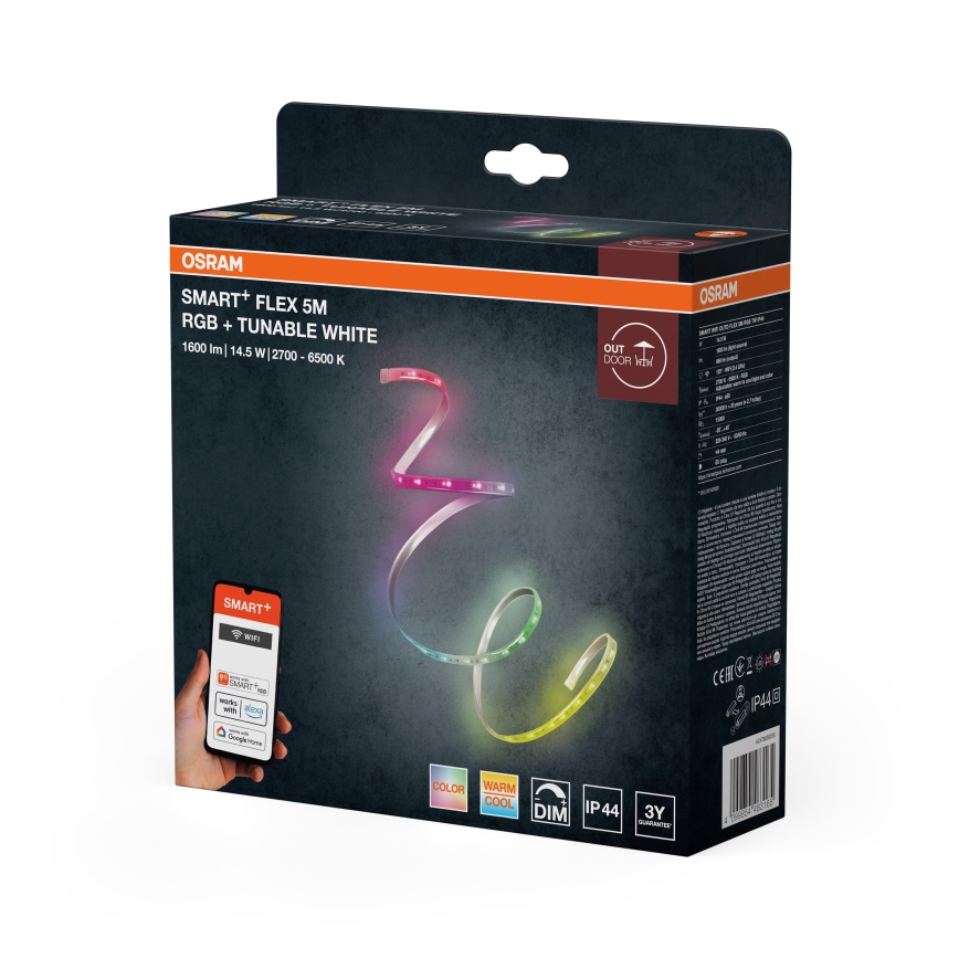 Osram - LED RGBW prigušiva vanjska LED traka SMART+ FLEX 5m LED/14,5W/230V 2700-6500K IP44 Wi-Fi