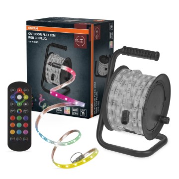 Osram - LED RGB vanjski trak s mogućnošću zatamnjivanja FLEX 20m LED/135W/230V IP65 + daljinski upravljač