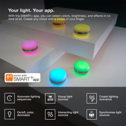 Osram - LED RGB zvučnik s mogućnošću prigušivanja SMART+ MACARON LED/1,75W/3,7V 450 mAh plava