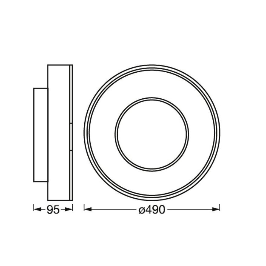 Osram - LED RGBW prigušivo stropno svjetlo SMART+ CLARIA LED/32W/230V Ø 49 cm 2700-6500K Wi-Fi