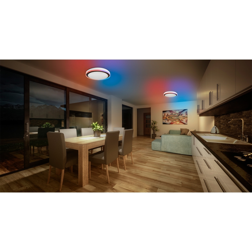 Osram - LED RGBW stropna svjetiljka s mogućnošću prigušivanja SMART+ MAGIC LED/38W/230V, Ø 49 cm, crna, 2700-6500K, Wi‑Fi