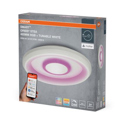 Osram - LED RGBW prigušiva stropna svjetiljka SMART+ STEA LED/32W/230V promjer 48,5 cm 2700-6500K Wi-Fi